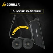 Gorilla Carts 6 cu ft Heavy Duty Poly Dump Cart with Steel Frame, Black