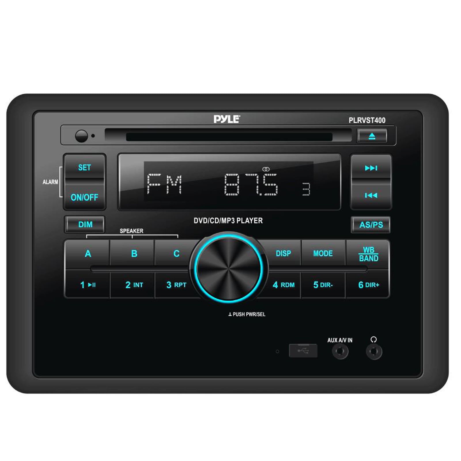 Pyle Double DIN In Dash Car Stereo Head Unit - Wall Mount ... pyle audio wiring harness b 