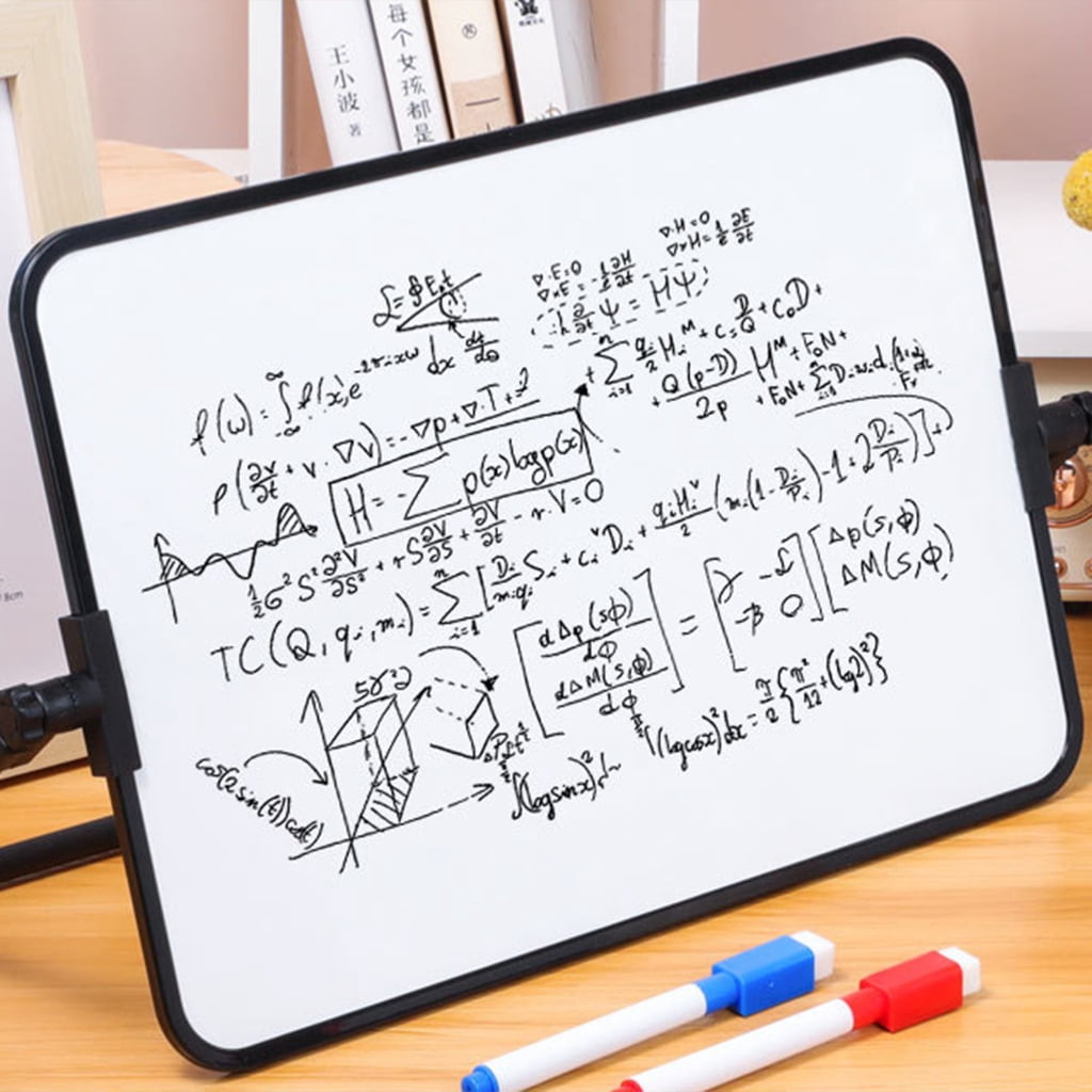 ROZYARD A3 Whiteboard with Stand Marker Magnets Eraser, Double-Sided White Board Easel