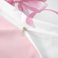 thumbnail image 4 of Erosebridal Girls Pink Bow Queen Duvet Cover Set, G Letter Bedding, Princess Style Bedroom Decor, Pink Reversible 3 Pieces, 1 Duvet Cover and 2 Pillowcases (No Comforter), 4 of 6