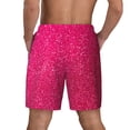 thumbnail image 2 of Lsque Mens Swim Trunks Rose Red Glitter Pattern - Bathing Suit Compression Liner - Beach Swim Shorts Swimwear - (S-3XL) - Stretch Quick Dry -X-Large, 2 of 9