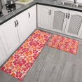 thumbnail image 2 of Pioneer Flower Floral Print Pattern Kitchen Rugs Sets Of 2,Anti Fatigue Kitchen Mat Rugs Non Slip Washable,Decorative Kitchen Floor Mats for Kitchen,Sink,Laundry,17"x30"+17"x47", 2 of 7