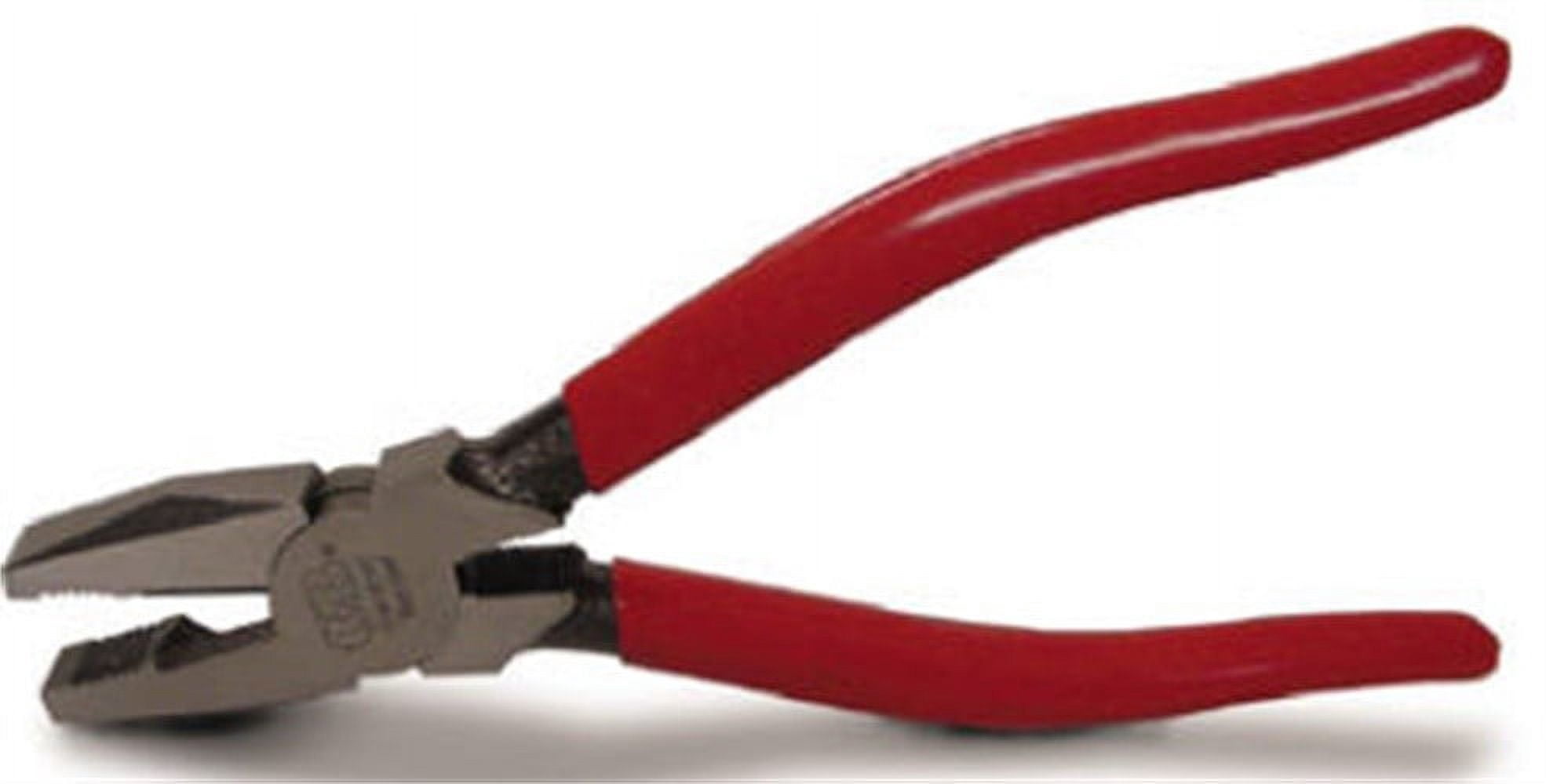 GB GS-387 Lineman's Plier, 7-1/2 in OAL, 1-1/4 in Jaw Opening, Red Handle, Comfort-Grip Handle