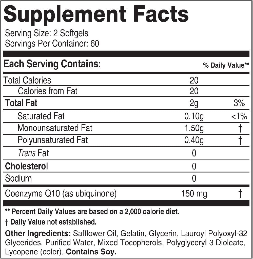 Cardiotabs Ultra CoQ10 - 150 mg of Ubiquinone, 6x Better Absorption, 120 ct