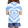 thumbnail image 3 of YAYUBA Shirts for Girls 10-12 Letter Graphic Printed Round Neck Back To School Short Sleeve T Shirt Cotton Dress Shirt Preppy Girls Summer Tops T-Shirts, 12-13 Years, Blue, 3 of 7