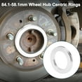 thumbnail image 2 of Unique Bargains Car Wheel Hub Centric Rings Durable Wheels Center Shaft Shock Absorbing Hubrings Silver Tone 4 Pcs Aluminum Alloy OD 84.1mm to ID 58.1 mm, 2 of 7