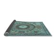 thumbnail image 2 of Ahgly Company Indoor Rectangle Medallion Light Blue Traditional Area Rugs, 8' x 10', 2 of 4