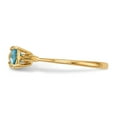 thumbnail image 3 of 14K Yellow Gold Ring Band Birthstone (12) December Swiss Blue Topaz Heart, Size 9, 3 of 5