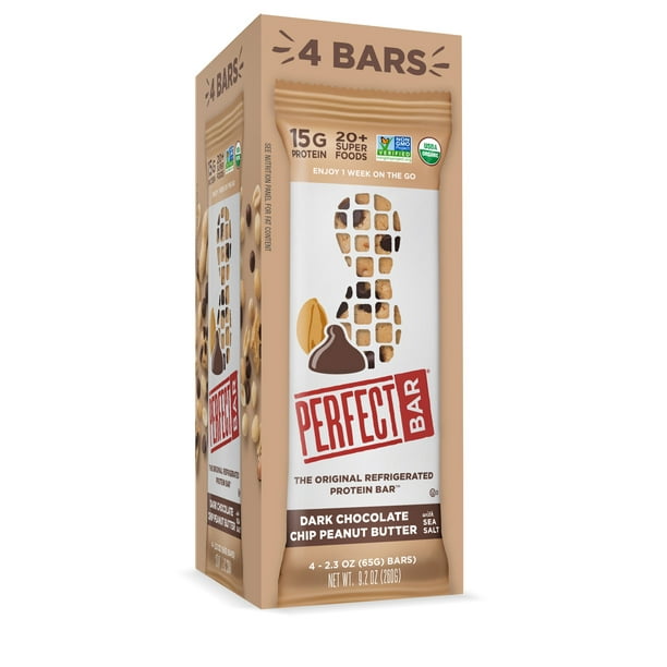 Perfect Bar, Dark Chocolate Peanut Butter with Sea Salt Protein Bar