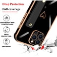 thumbnail image 3 of Compatible with iPhone 13 Pro Case Thin for Women Girls,Soft TPU Plating Bumper Wristband Holder Bling Phone Case Slim Anti-Scratch Shockproof Love Heart Cute Case Cover(Elegant Black), 3 of 14