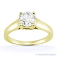 thumbnail image 2 of Round Cut Forever ONE Moissanite Trellis Solitaire Engagement Ring in 14k Yellow Gold, 2 of 5