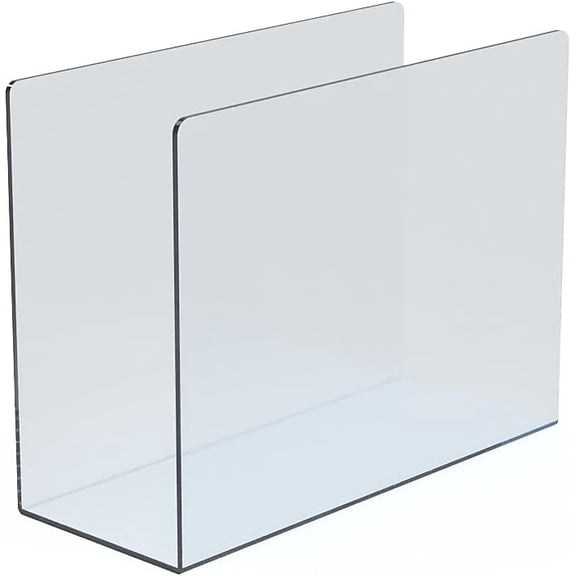 Azar Displays 255084 Large Standing File Holder/Sorter Desk Organizer, 4-Pack, Clear