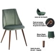 thumbnail image 4 of Homylin Set 2 Sillas de Comedor Silla Terciopelo recepción Juego de 2 de Moderno con Metal Piernas para Sala de Estar,Cocina,Comedor, Cactus, 4 of 7