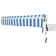 thumbnail image 7 of Awntech 14 Ft Maui Right Motorized Heavy Duty Patio Retractable Awning (168in x 9.25in x 120in), Bright Blue/White Stripe, 7 of 7