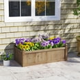 thumbnail image 3 of Topbuy Raised Garden Bed 46" x 24" x 16" Wooden Planter Box with 4 Drainage Holes Raised Garden Bed for Vegetables, 3 of 9