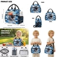 thumbnail image 5 of Kuiaobaty Camo Shark Print Backpack and Pencil Case Set with Lunch Bag for Boys Girls Multi Pockets Backpack Lunch Box with Adjustable Strap Roomy Bookbag Pencil Pouch for School Travel Picnic, 5 of 7