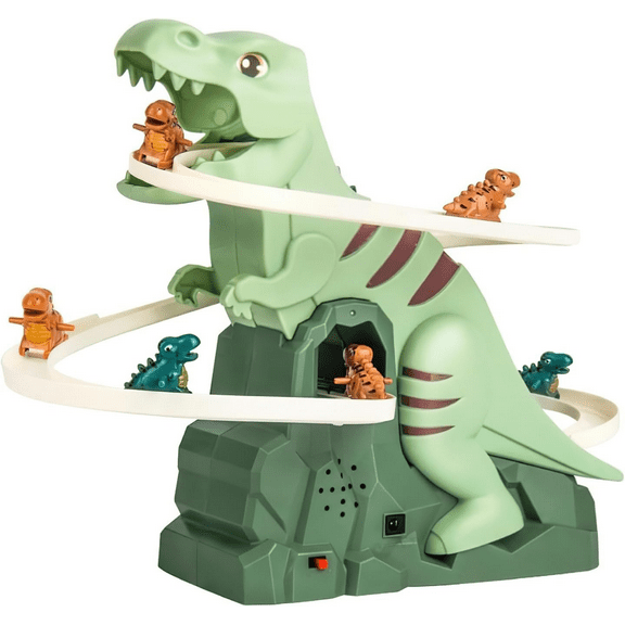 Dinosaur Climbing Stairs Toy for Kid, Electric Race Track Game Fun Slide Roller