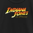 thumbnail image 2 of Girl's Indiana Jones and the Dial of Destiny Official Movie Logo  Graphic Tee Black Small, 2 of 4