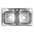 thumbnail image 1 of Tarja Fregadero Tina Doble Hidroflud Empotrable 84x48 Cromo Plateado Cocina Hogar, 1 of 3