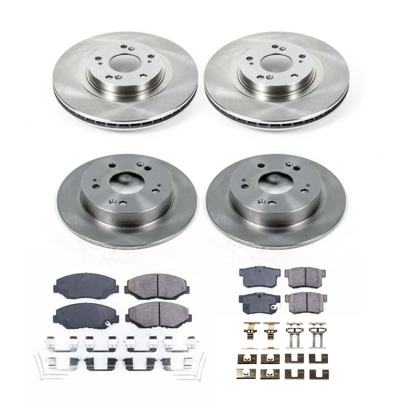 Ultimate Brakes Front and Rear Ceramic Brake Pad and Rotor Kit with Hardware WM81335