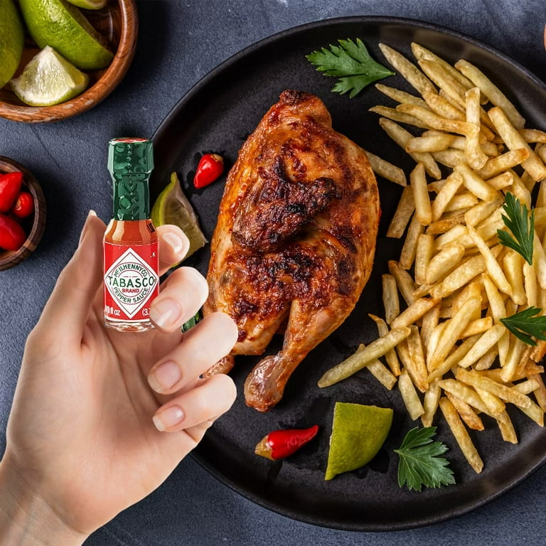 Tabasco Sauce Keychain - Includes Mini Bottle of Original Hot Sauce.  Miniature Individual Size Perfect for Travel, Key Chain or Purse.  Refillable and