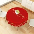 thumbnail image 4 of LFEEY Round Tablecloth, Christmas Party Kitchen Table Waterproof Tablecloth, 70 in, 4 of 6