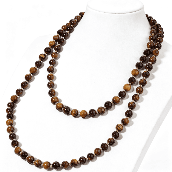 DESIGNICE Beaded Necklace Hand Knotted for Woman,Elegant Long Beaded Necklaces for Women