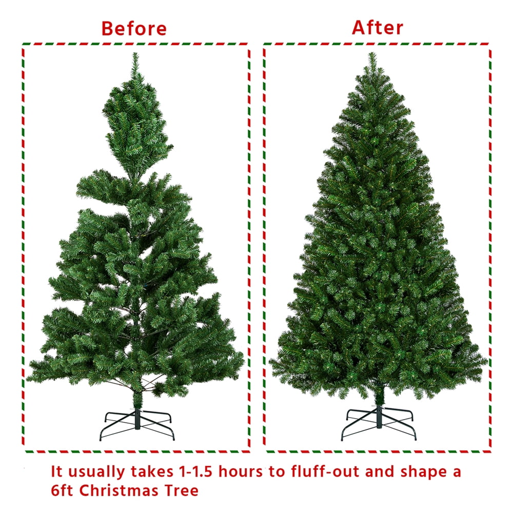 Renwick Clear Prelit Spruce Christmas Tree, Green, 6 Ft