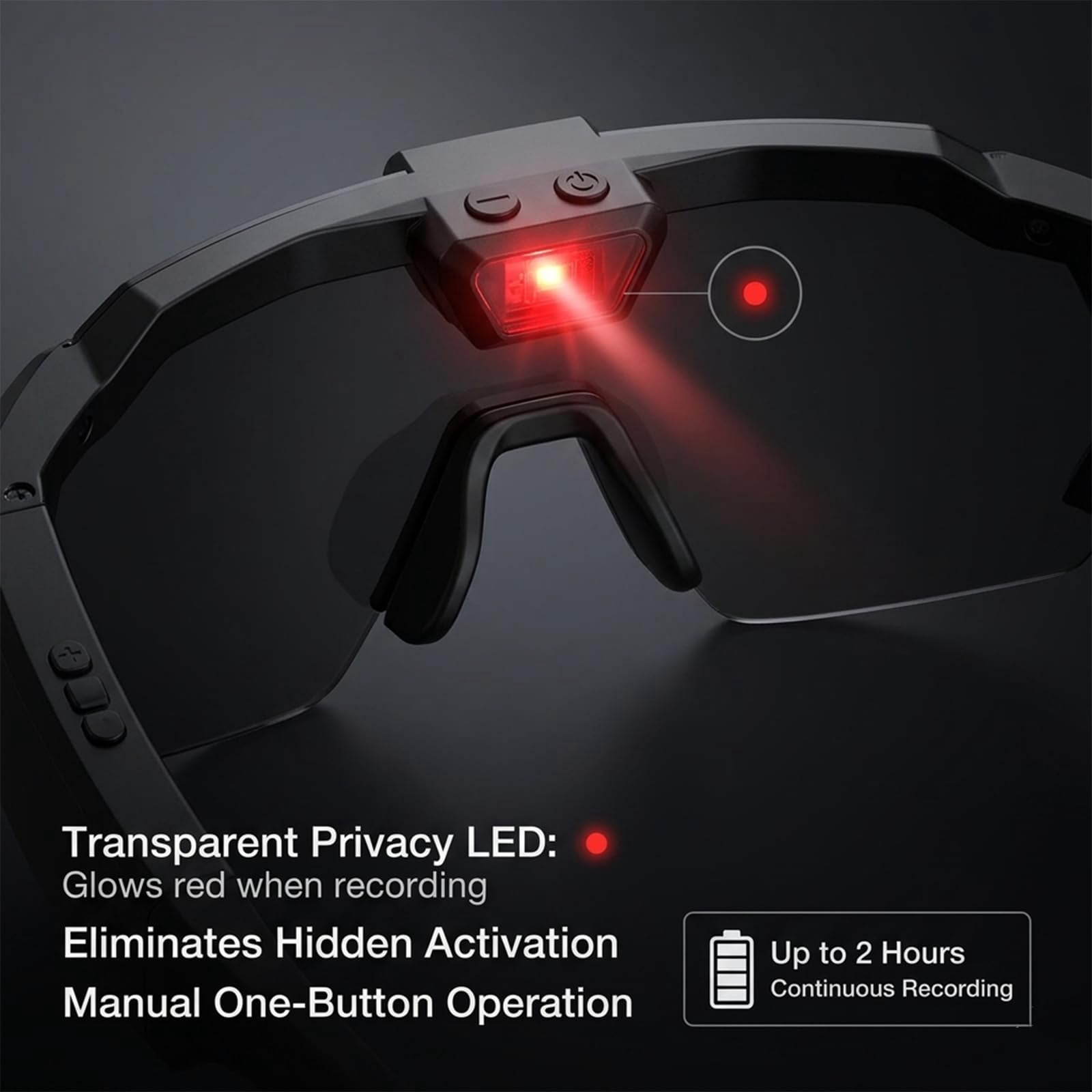 Optiq Frames POV Glasses, OptiqFrames 4K Smart Camera Sunglasses, POV Video Recording Glasses for Men Women – Wearable Tech with 32GB SD for Baseball, Cycling, Skiing, Running