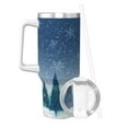 thumbnail image 2 of Fotbe Christmas Trees Pattern 40oz Ice Bully With Handle And Straw Stainless Steel Vacuum Insulated Cup And 2 In 1 Straw Lid, 2 of 8