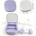 thumbnail image 4 of Howinn 2 Pack Colorful Contact Lens Case, Travel Contact Lens Box with Mirror Tweezers Remover Tool Solution Bottle for Outdoor Office Daily Use, 4 of 7