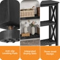 thumbnail image 5 of Craftian 39.4"W Patio Side Table, Weatherproof Wood Console Table for Outdoor, Black, 5 of 8