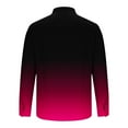 thumbnail image 5 of VSSSJ Men's Long Sleeve Shirts Loose Fit Gradient Print Shirts Button Down Pockets Fashion Casual Outdoor Hiking Fishing Work Shirts Hot Pink XXXXXL, 5 of 5