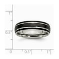 thumbnail image 2 of Stainless Steel Polished 6mm Black-plated Band Ring - Size 9.5, 2 of 2