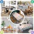 thumbnail image 5 of Pioneer Flower Floral Print Pattern Rectangle Tablecloth 60"x120",Waterproof Polyester Rectangle Table Cloth, Wipeable Spillproof Polyester Tablecloth for Dining, Camping, Indoor and Outdoor, 5 of 6