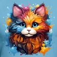 thumbnail image 3 of CafePress - Cute Cat Watercolor T Shirt - Fitted T-Shirt, Vintage Fit Soft Cotton Tee, 3 of 4