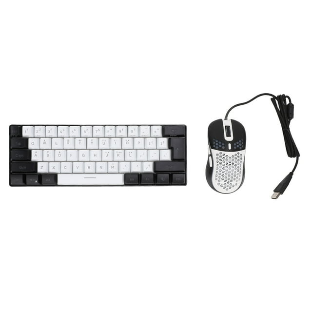 Gaming Keyboard and Mouse Combo, USB C Wired Keyboard Mouse Multi Color LED Backlit Mechanical Keyboard and Mouse Set for Computer Laptop