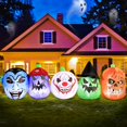 thumbnail image 2 of Payaso pirata pirata inflable de Halloween, LED, de DomKom, 2,4 m, 2 of 7