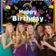thumbnail image 3 of Happy Birthday Banner Backdrop Graffiti - Glow Neon Party Decorations Birthday Banner Colorful Happy Birthday Backdrop Neon Party Supplies Retro Dance, 3 of 3