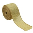 thumbnail image 2 of jifeng 5mx50mm Burlap Ribbon with Gold Net Mesh Embellishments for Christmas Crafts, 2 of 7