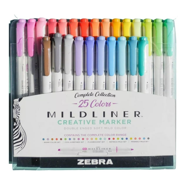 Marcadores Zebra Mildliner exhibidor