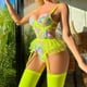thumbnail image 5 of Gibobby Ropa interior mujer Lencería Erótica Sexy para Mujer, Mono de Piel Sexy y Casual, Baby Doll Mujer Sexy con Correa de Piel(Verde, M), 5 of 5