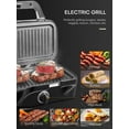 thumbnail image 5 of 3-in-1 Sandwich Maker with Removable Plates, 1200W Waffle & Grill Press, 5-Gear Temp Control, Non-Stick Coating, 5 of 8