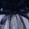 thumbnail image 4 of Robe pour Filles en Velours Sequins Étoiles en Couches Tulle Nœud Manches Longues Robe Princesse Automne, 4 of 6