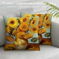 thumbnail image 3 of Pratyus Sunflowers Pillow Covers for Couch Sofa Indoor Outdoor - Stylish Design, Short Plush Material, Invisible Zipper - 1PC 18x18in, 3 of 5
