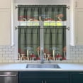thumbnail image 3 of Mushroom (55) Kitchen Curtain Valance 3 Piece Home Curtains and Valance Set Curtain Sink Window Decor Window Treatment Tier 27.5x36 Length, 3 of 6