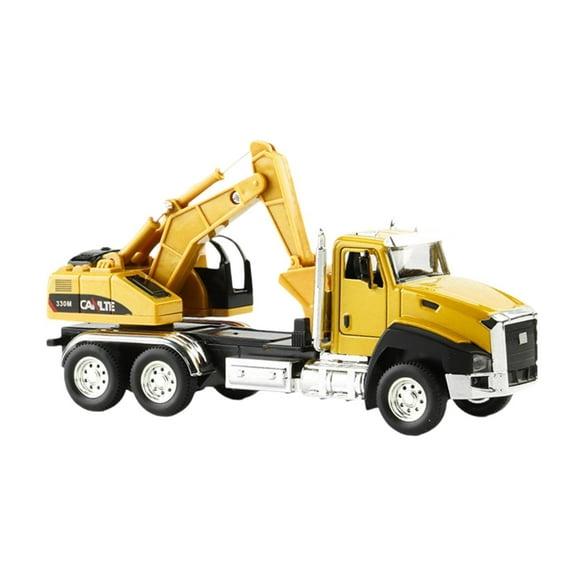 Camión fundido a presión a escala 1/50, vehículo accionado por fricción, coche de ingeniería coleccionable, vehículo de construcción de juguete para