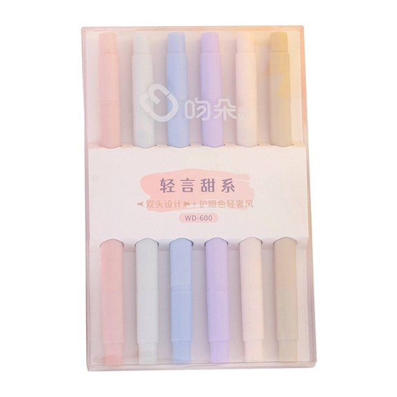 CCOCC 6Pcs Bible Highlighters,Protective Cap Bible Pens,Smooth Highlighting Even Ink Distribution Colored Markers,Style3