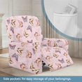 thumbnail image 3 of Xixirimido Butterflies Pink Pattern Recliner Chair Covers 4 Pieces, Stretch Lazy Boy Recliner Cover, Recliner Sofa Slipcover with Pockets, Furniture Protector for Living Room, Pets, Kids, 3 of 8