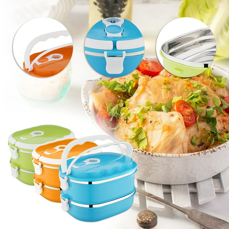 Stainless Steel Bento Box Adult Lunch Box with Bag 3 Stackable